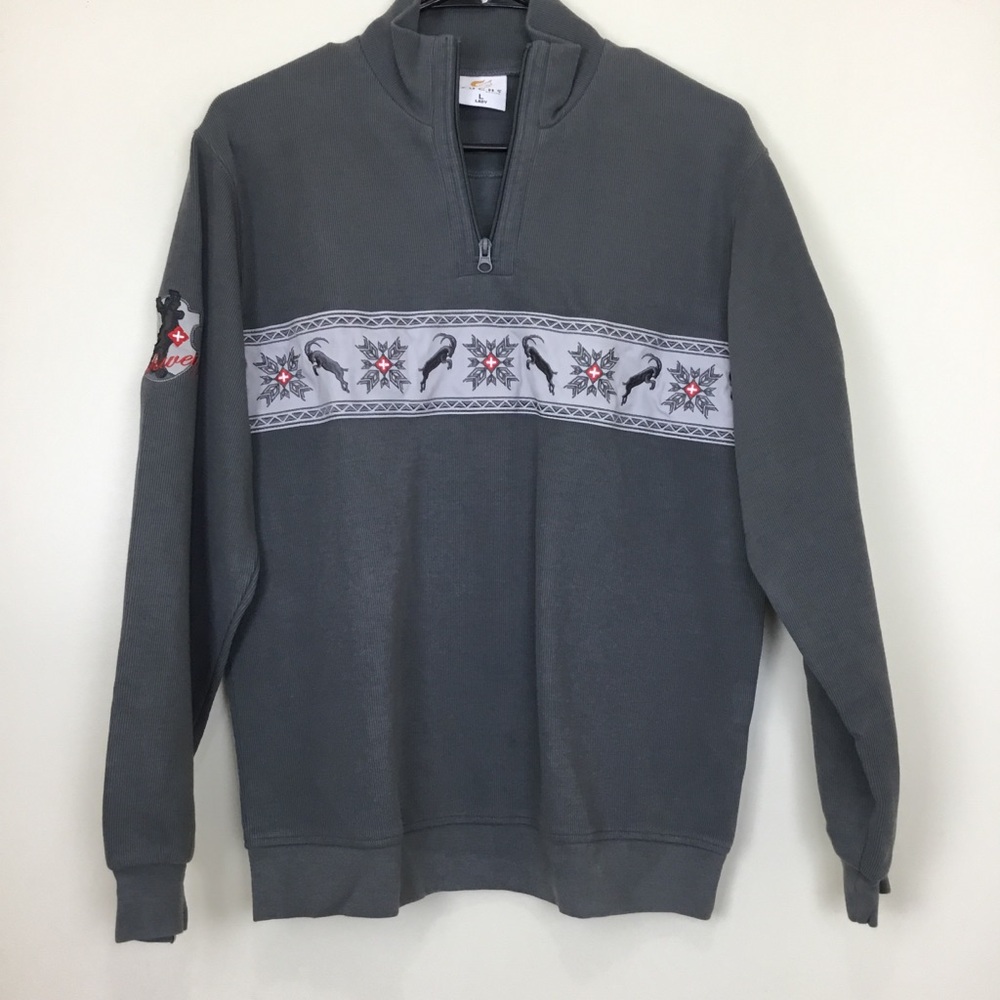Fuchs Schmitt Women's Size Large Gray Pullover Quarter Zip